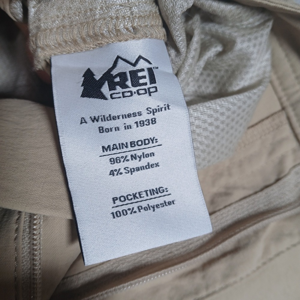 REI Co-op Convertible Pants Shorts Women's 16 Petite Tan Solid Nylon Hiking - Picture 3 of 8